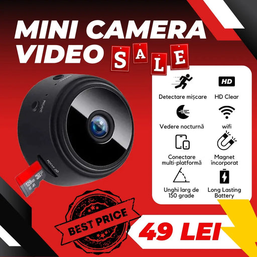 Camera Mini - Wifi, supraveghere live Cosul magic