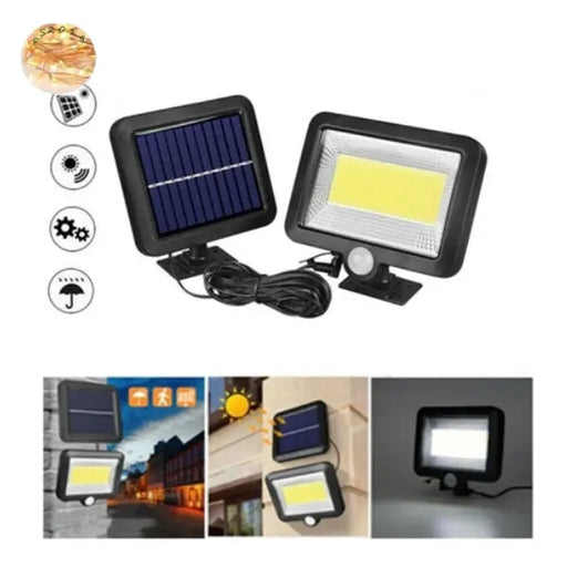 Set 2 x Lampa solara de perete cu senzor de miscare F100 Cosul magic