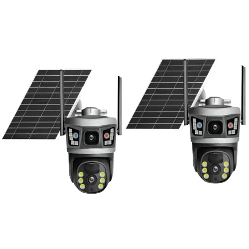 set 2 CAMERE DUBLE/TRIPLE  4G /WI-FI SOLARE 8 MP 4K + 2x Card 64gb CADOU